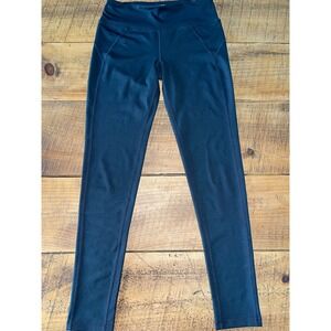 Womens Sweaty Betty Dark Gray Full Length Soft Athletic Leggings Zip‎ Pocket S